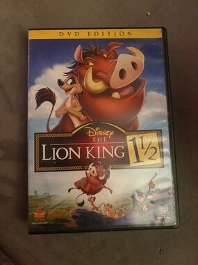 Disney Blue and Yellow The Lion King 1½ Cover Art Featuring Timon & Pumbaa